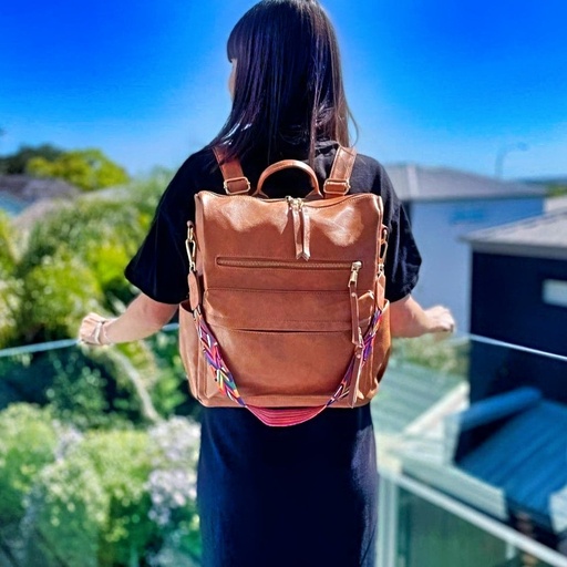 Retro bag for women with large capacity backpack niche design for women's shoulders